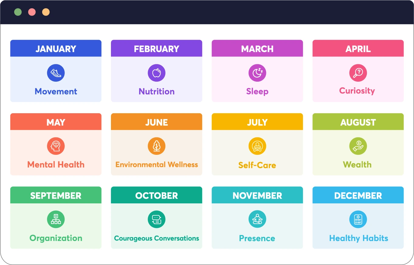 Holistic Wellness Calendar