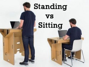 standing vs. sitting while working