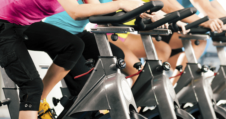 Indoor cycling class