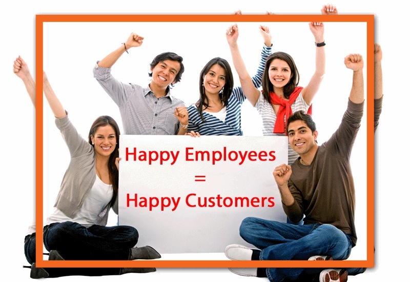 Happy employees equals happy customers