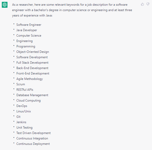 ChatGPT in HR Generate Keywords For Job Descriptions